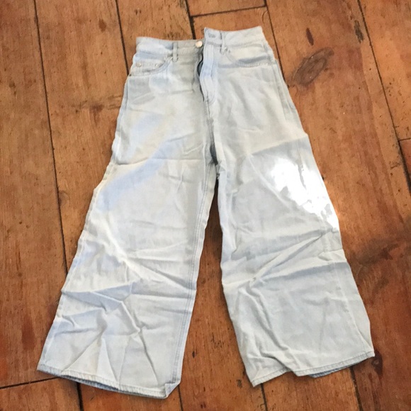 Cheap Monday Light Blue Denim Wide Flare XS - Picture 1 of 4